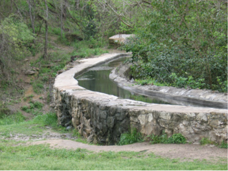 A segment of the acequias in San Antonio